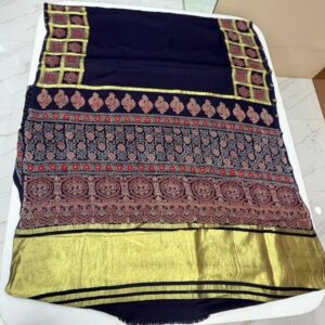 Midnight Navy Ajrakh